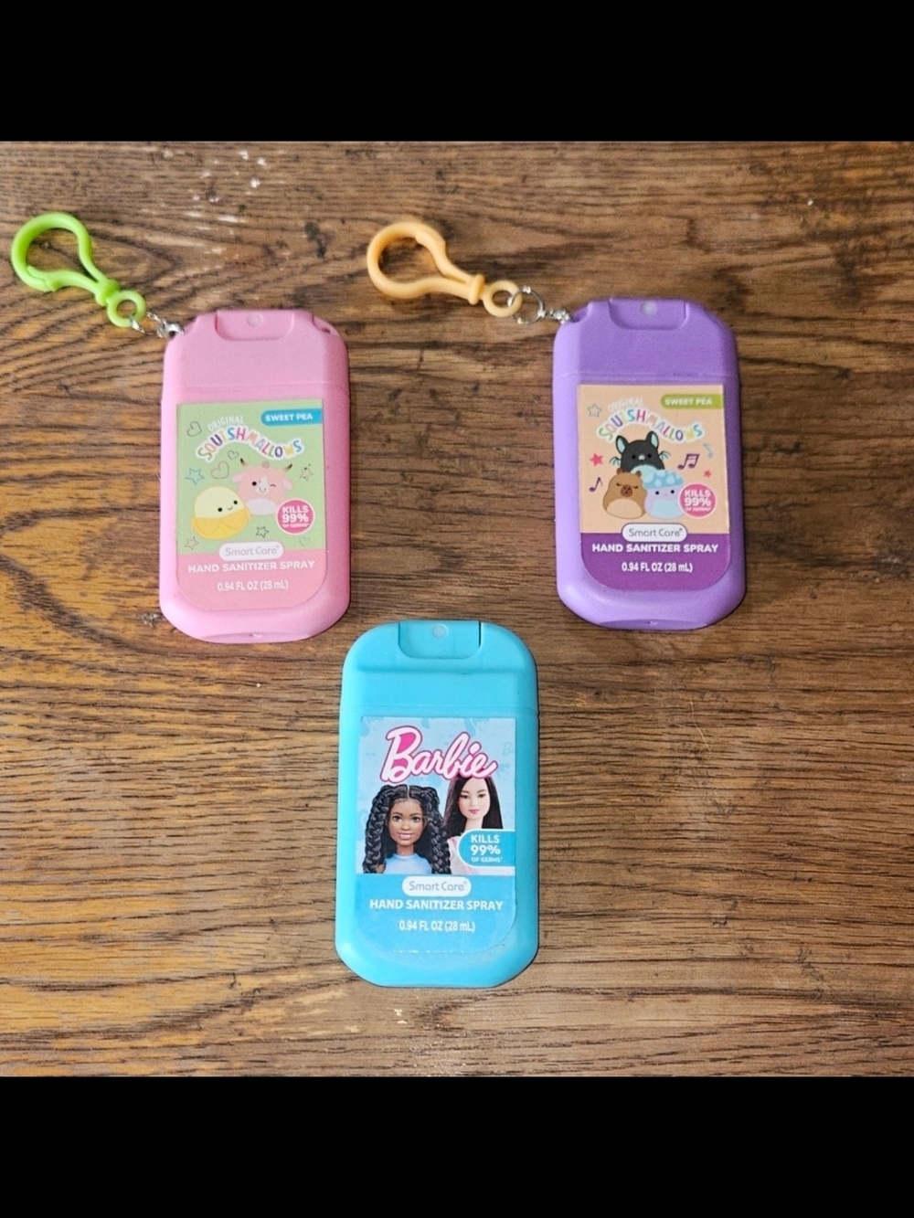 3pc Smart Care Hand Sanitizer Spray - Squishmallows & Barbie BNIB